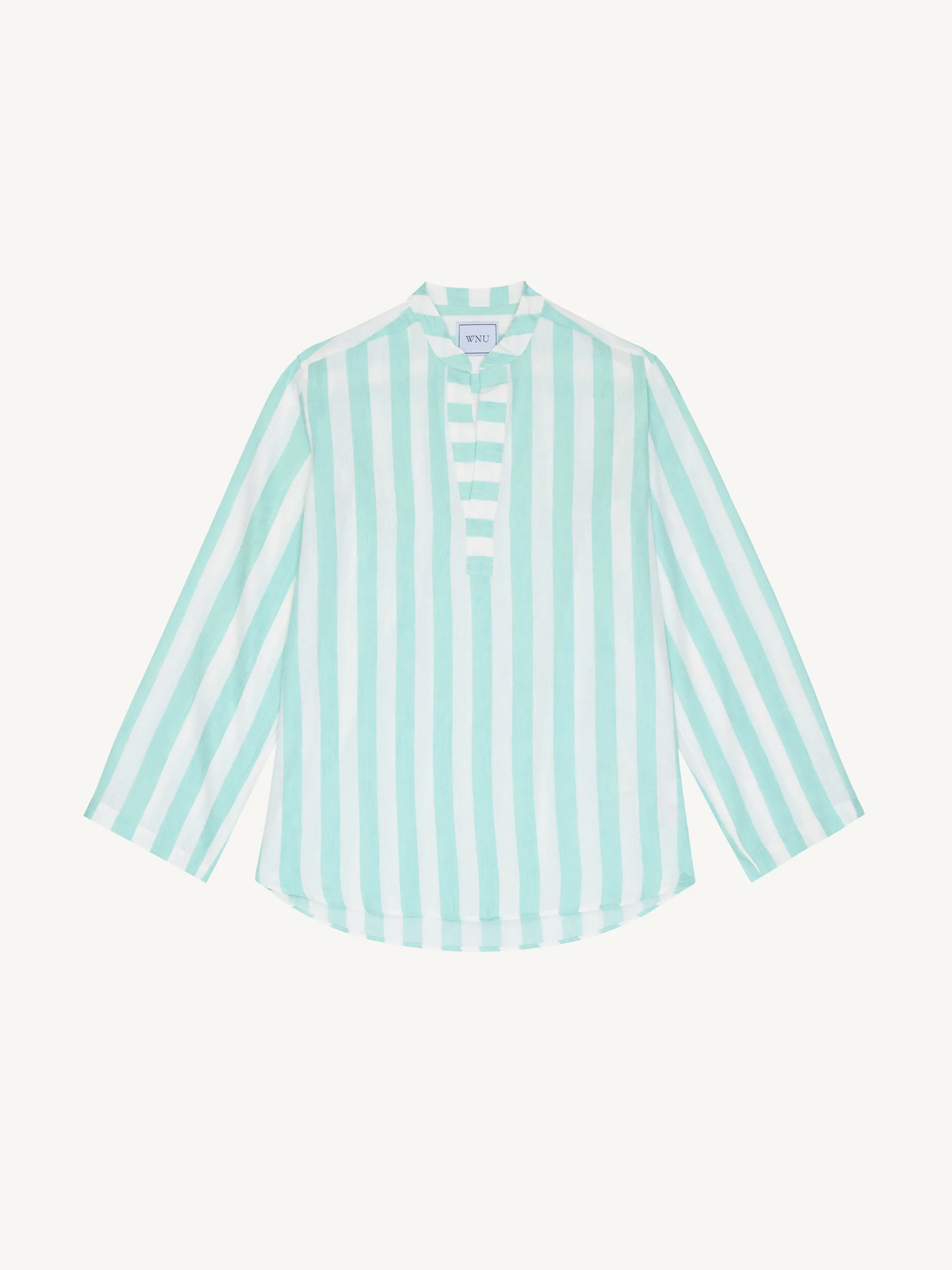 Ada: Weave, Mint stripe shirt