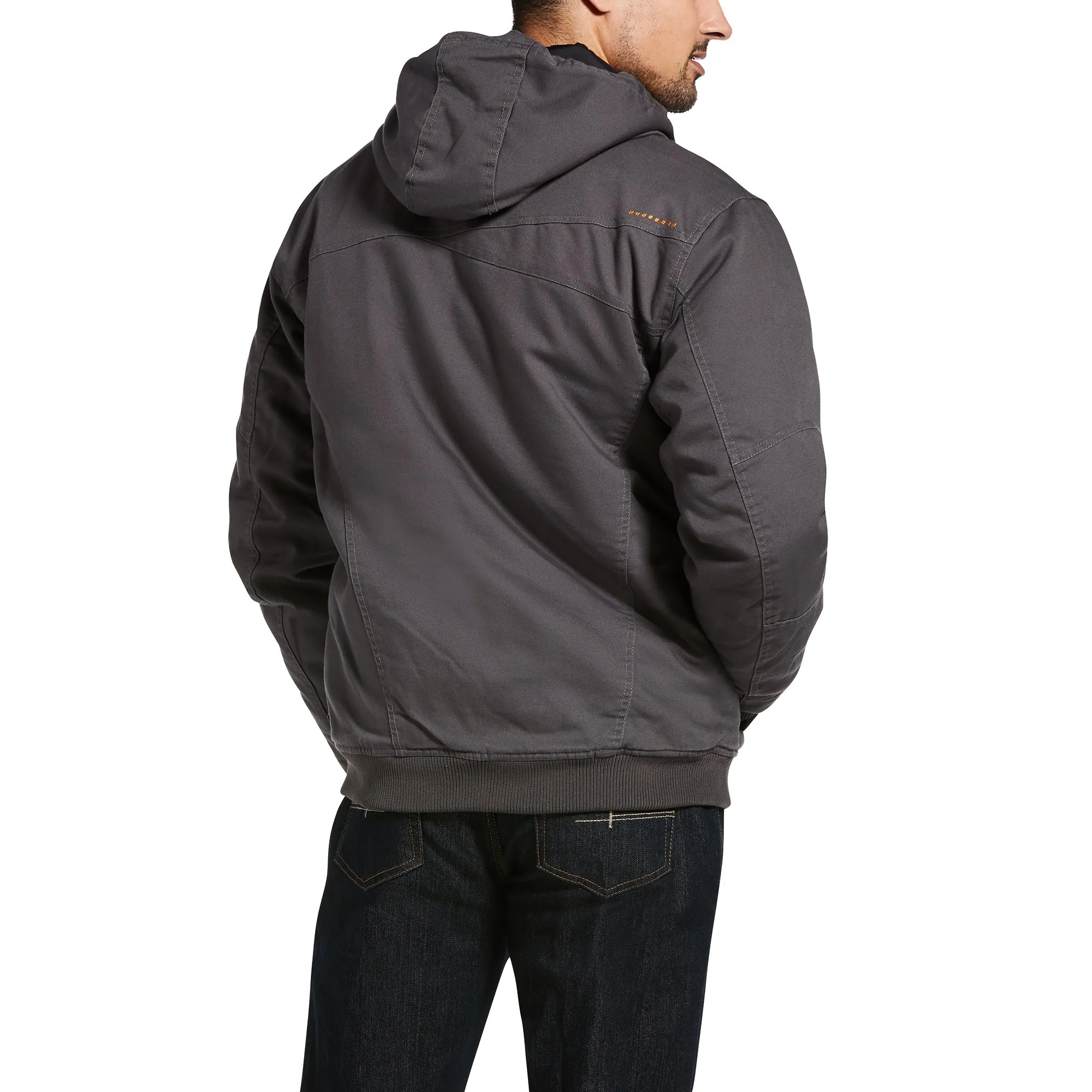 Ariat® Men's Rebar Washed DuraCanvas­™ Grey Insulated Jacket 10032995