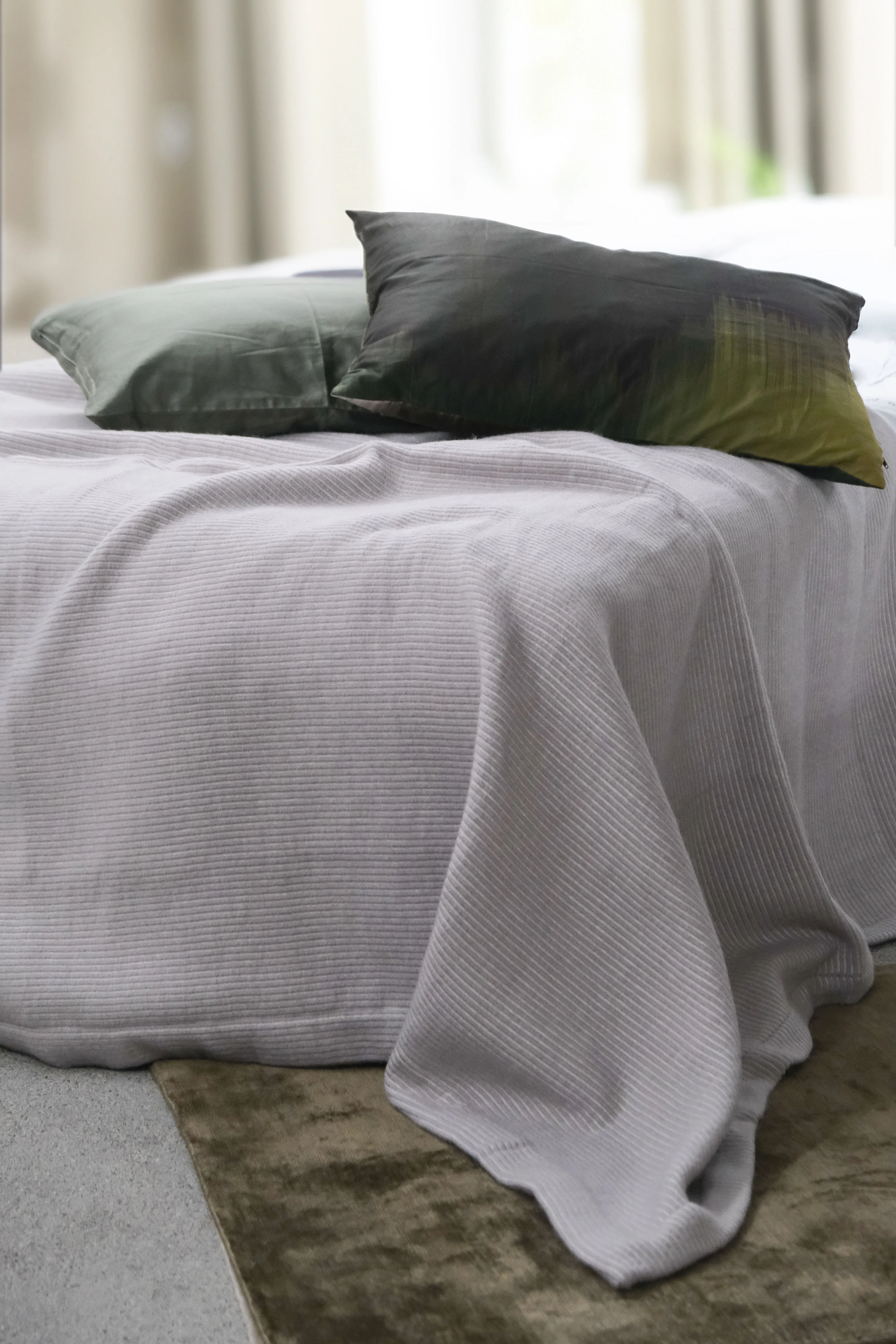 Bedspread Norwegian Wool - Light Grey