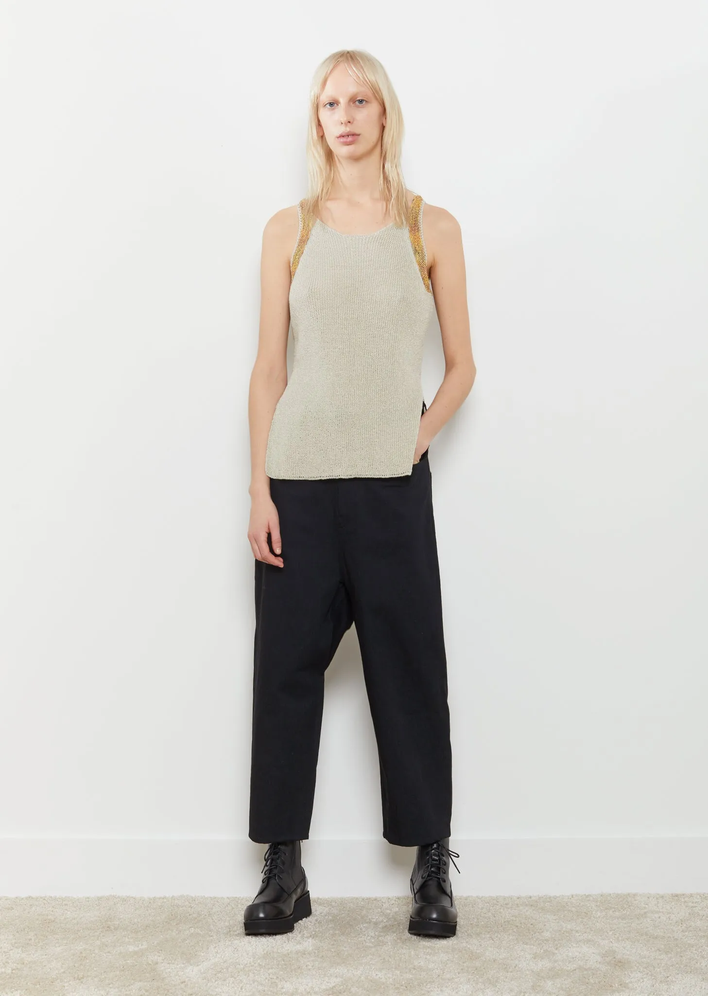 Bicolor Linen Tank