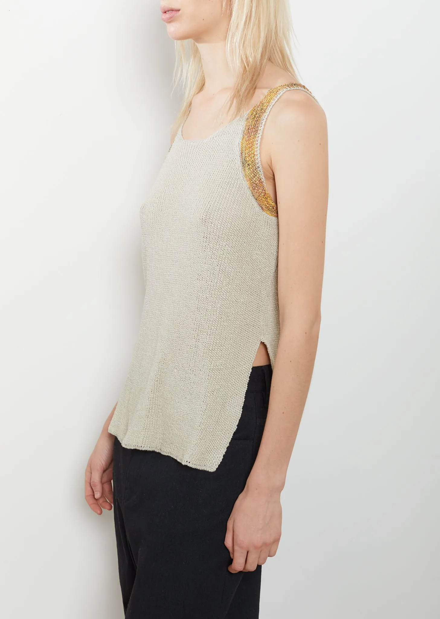 Bicolor Linen Tank