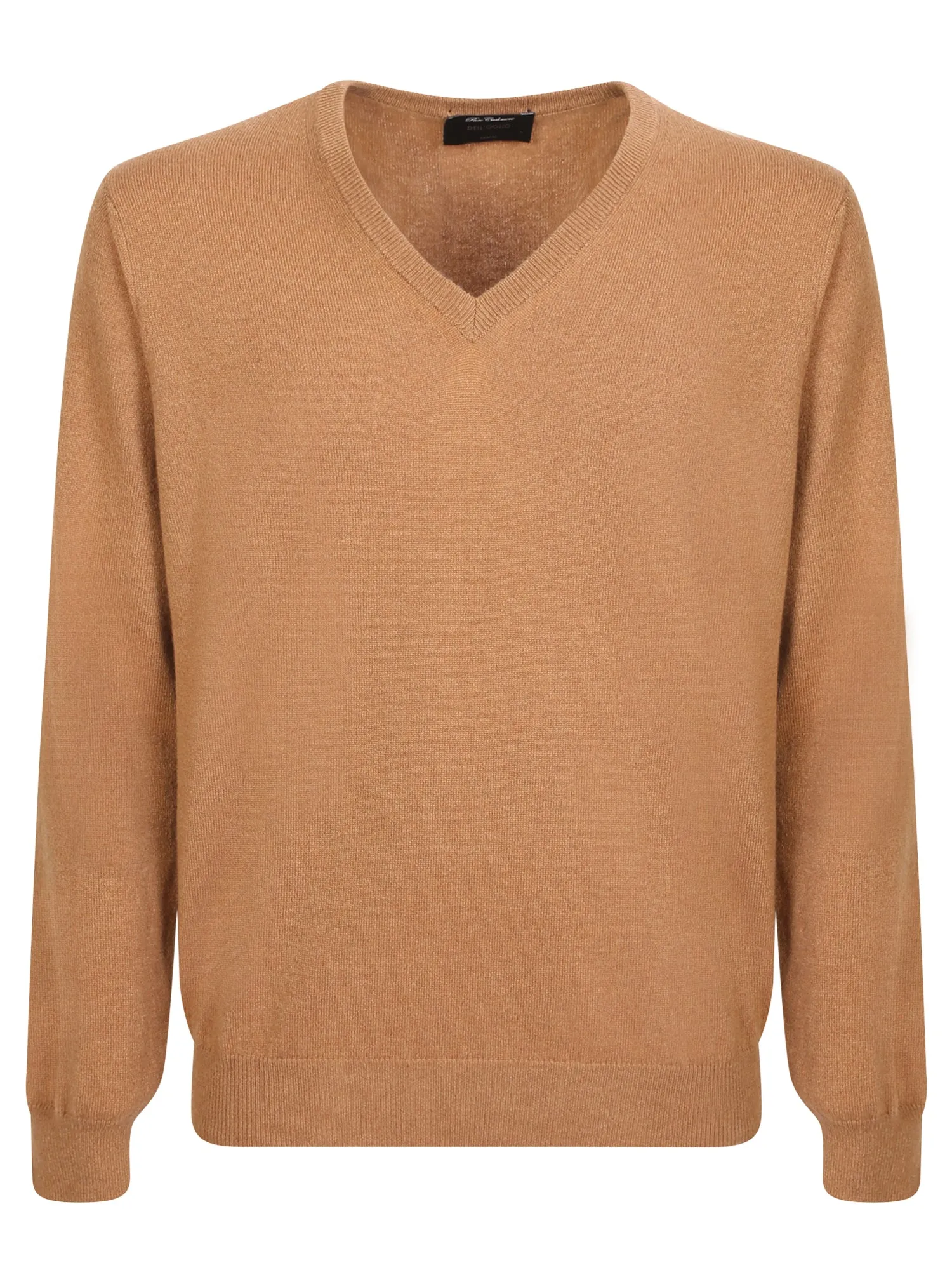Camel V-neck pullover