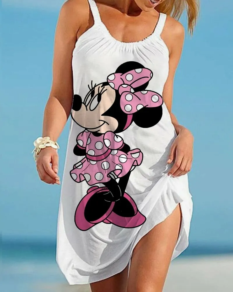 Casual Ladies Cartoon Character Dress