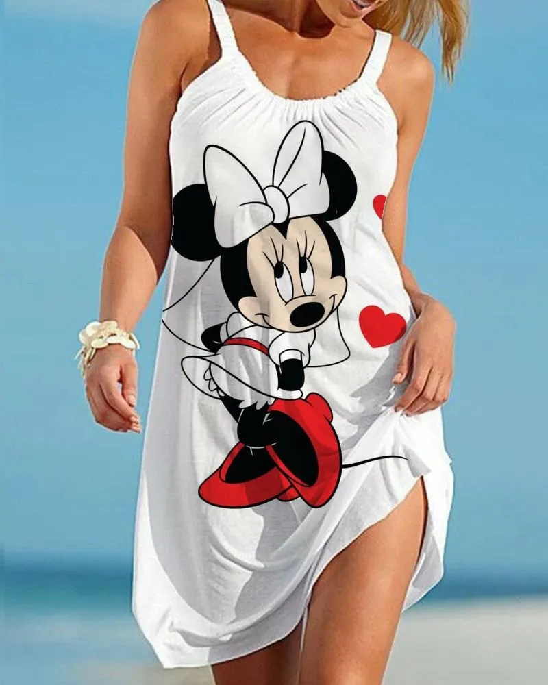 Casual Ladies Cartoon Character Dress