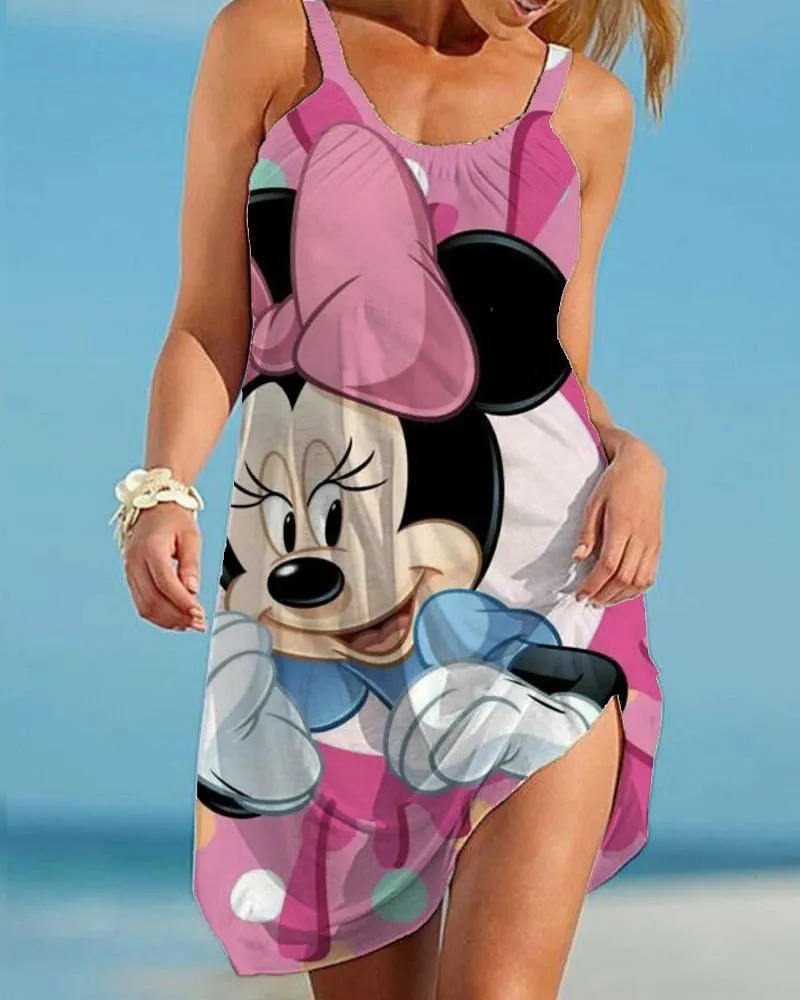Casual Ladies Cartoon Character Dress
