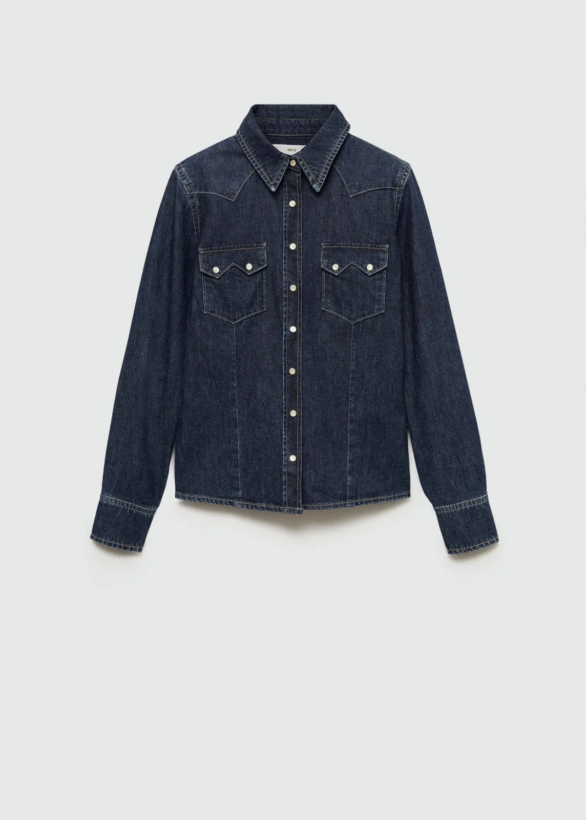 Chest-pocket denim shirt - Open Blue