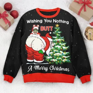Custom Face Christmas Family Santa Claus - Personalized Photo Ugly Sweater