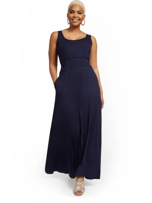 Drapey Scoopneck Maxi Dress