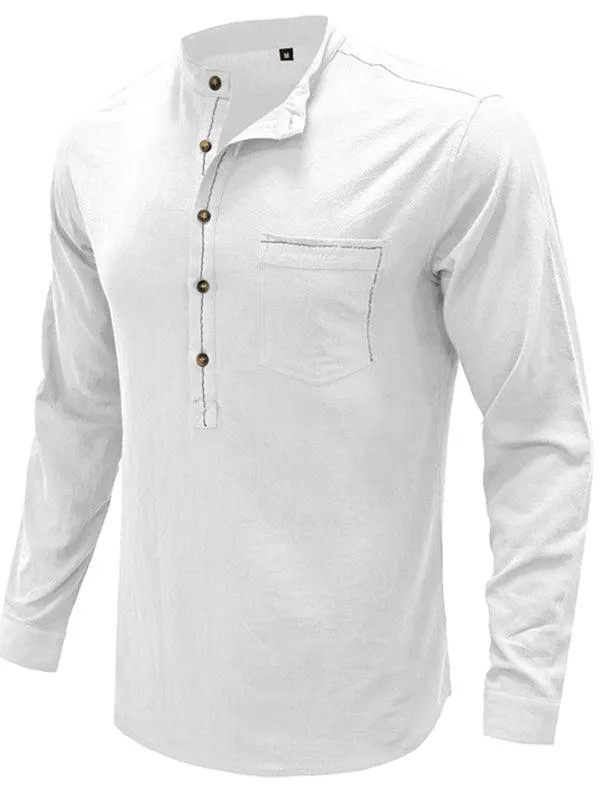 Effortlessly Stylish Dropped Shoulder Linen-Cotton Shirt for Every Occasion