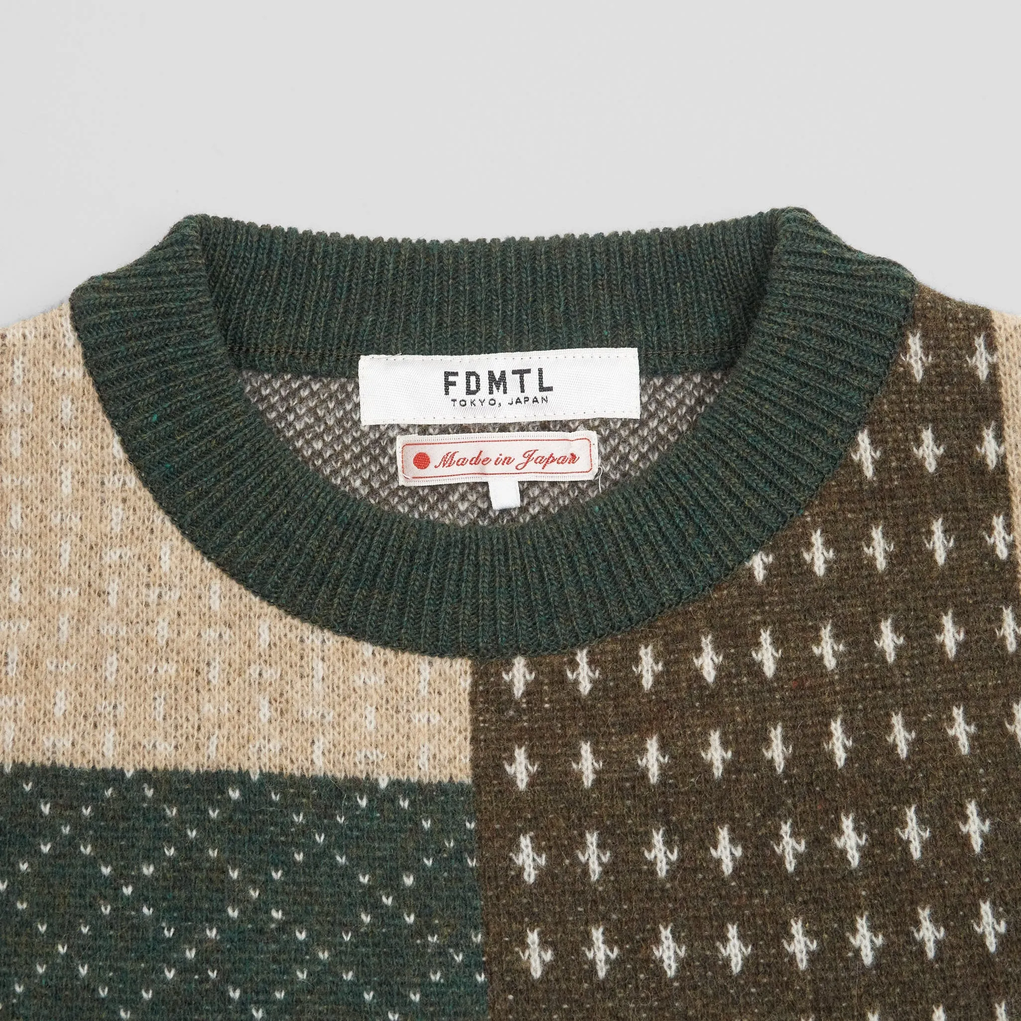 FDMTL Patchwork Crew Neck Pullover