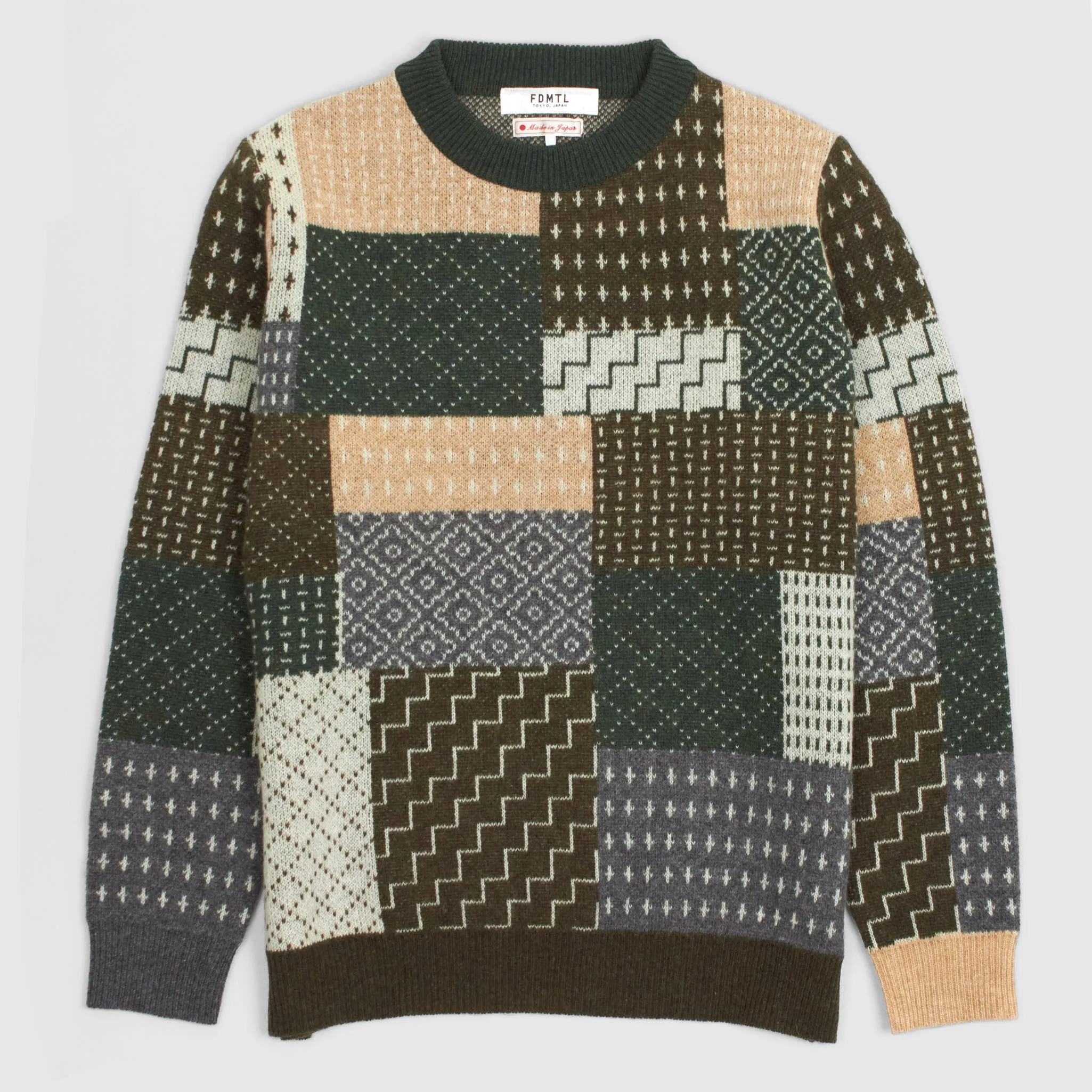 FDMTL Patchwork Crew Neck Pullover