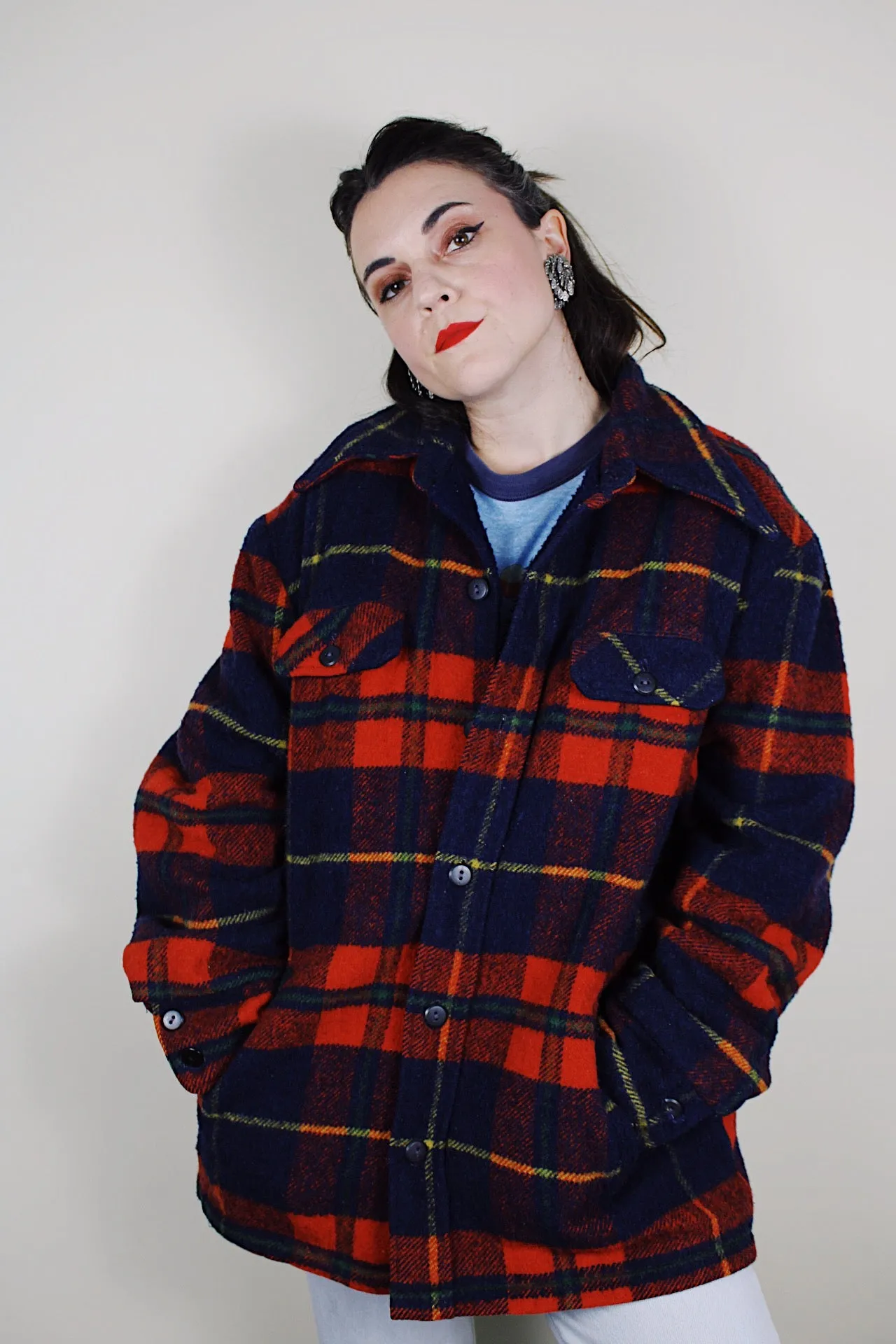 Fleece Lined Plaid Shacket