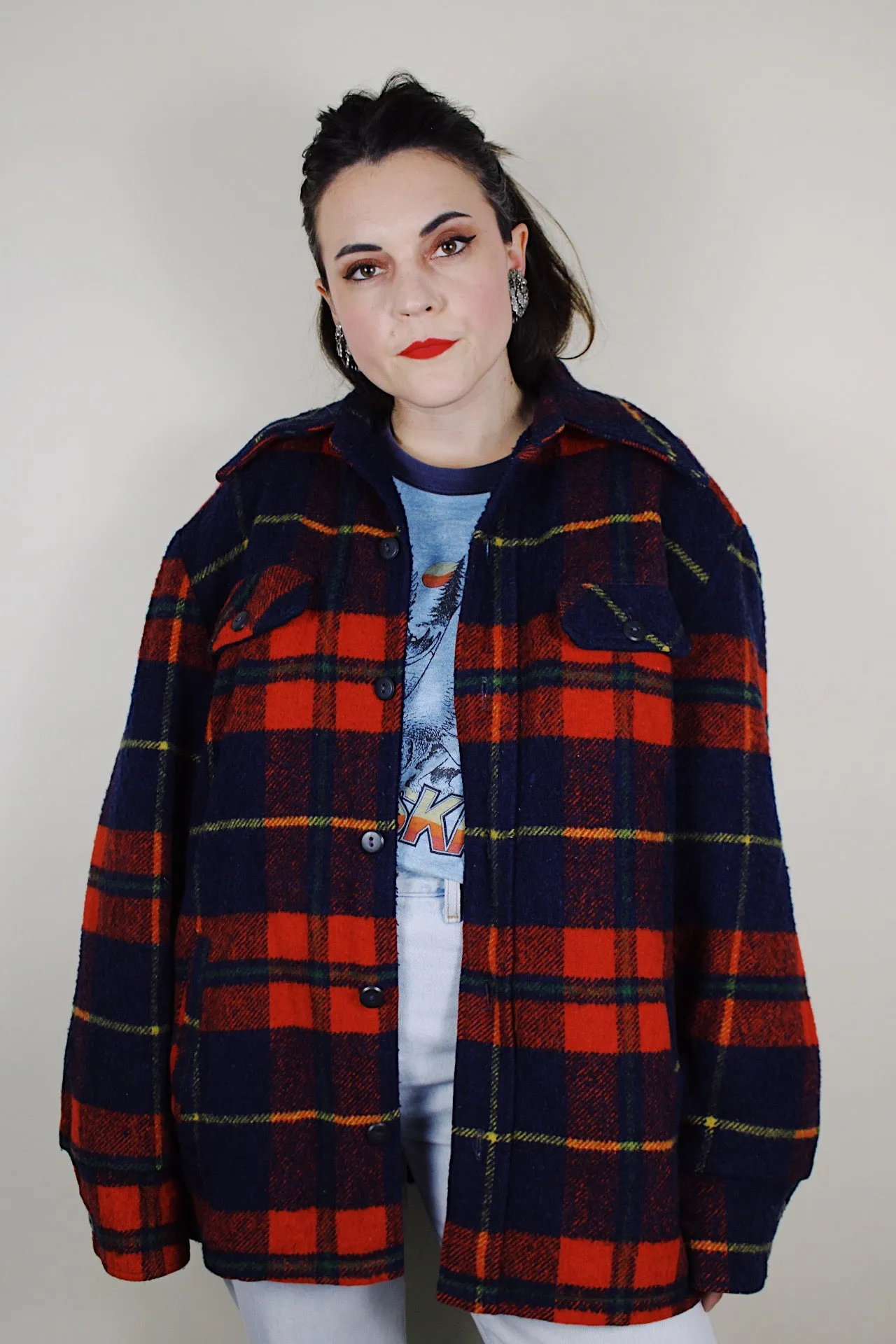 Fleece Lined Plaid Shacket