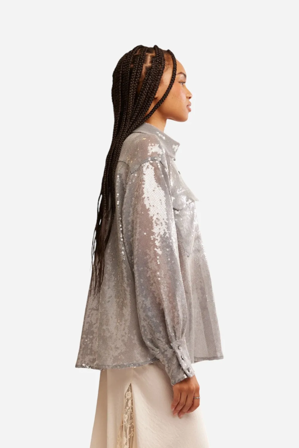 Free People Disco Margarita Button Down in Rocket