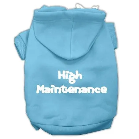 High Maintenance Screen Print Pet Hoodies Baby Blue M (12)