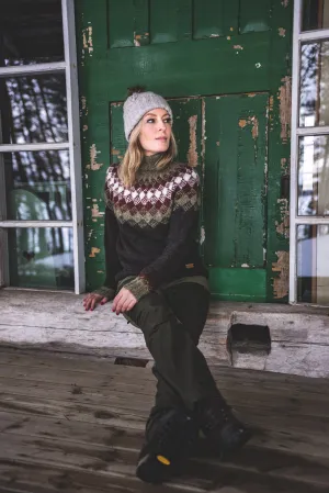 Hiutaleneule  Black Lettlopi Wool Sweater - Knitting Kit