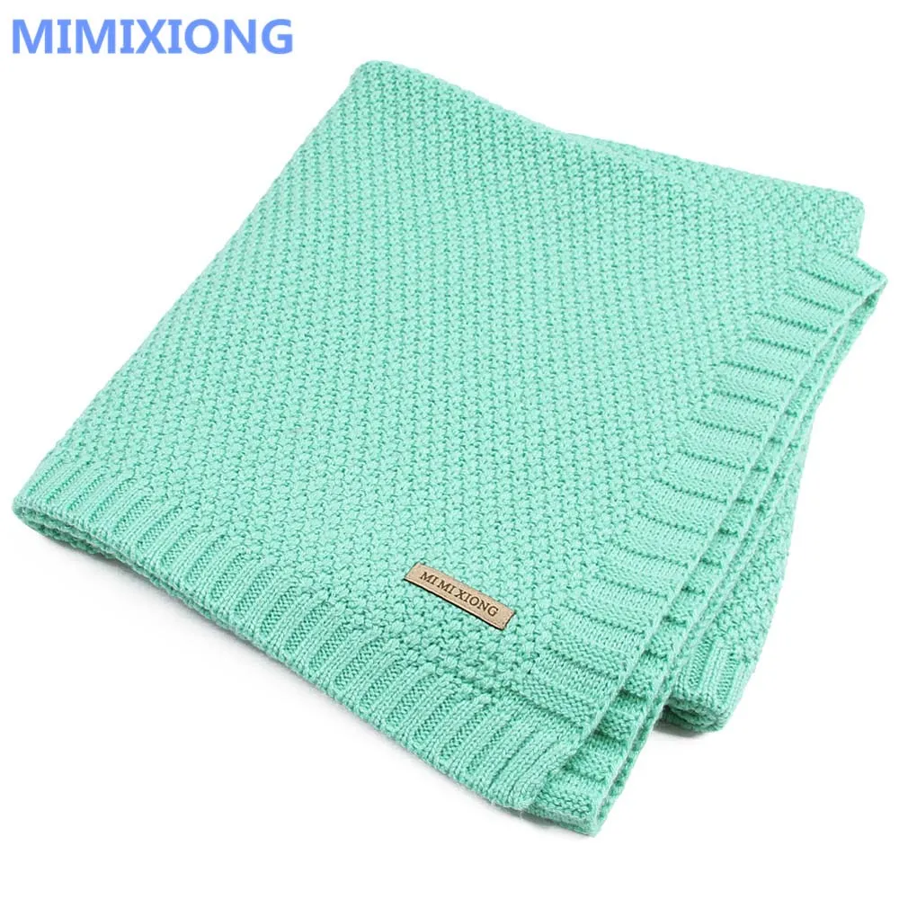 Knitting Wool Newborn Baby Swaddle Blanket Bedding Quilt For Toddler Outside -169