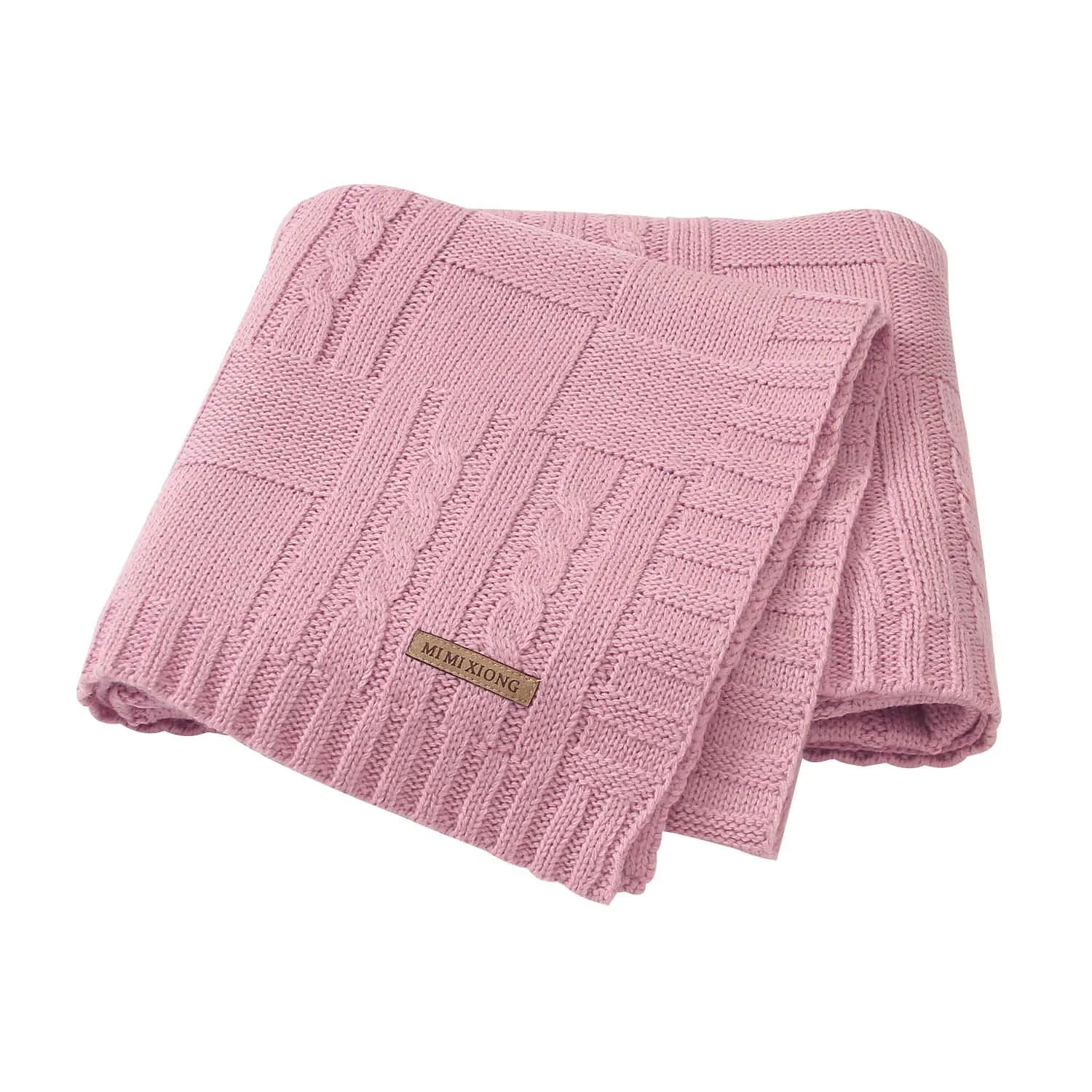 Knitting Wool Newborn Baby Swaddle Blanket Bedding Quilt For Toddler Outside -169