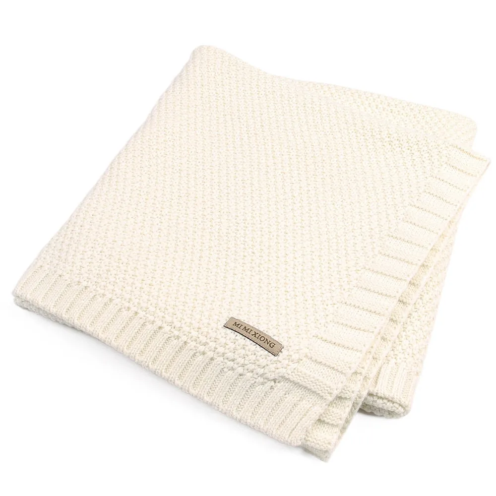 Knitting Wool Newborn Baby Swaddle Blanket Bedding Quilt For Toddler Outside -169
