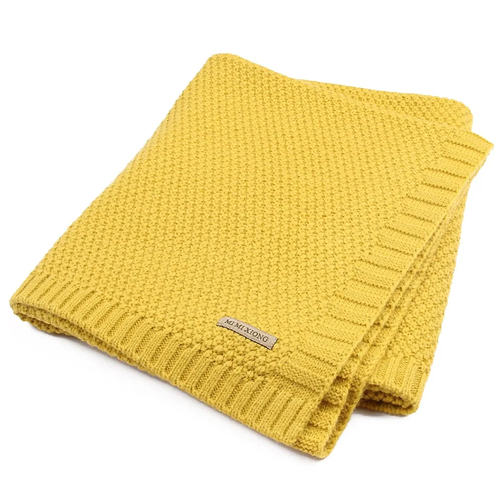 Knitting Wool Newborn Baby Swaddle Blanket Bedding Quilt For Toddler Outside -169