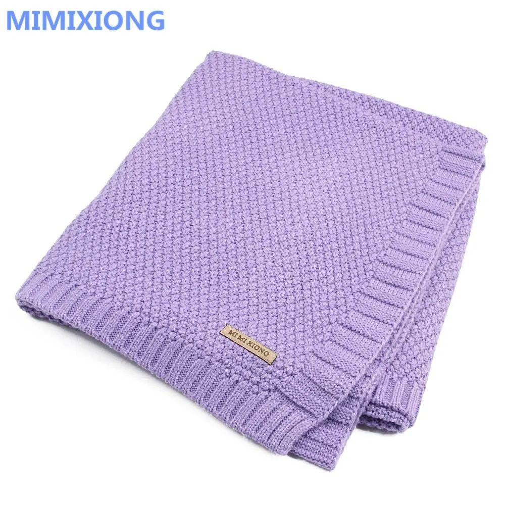 Knitting Wool Newborn Baby Swaddle Blanket Bedding Quilt For Toddler Outside -169