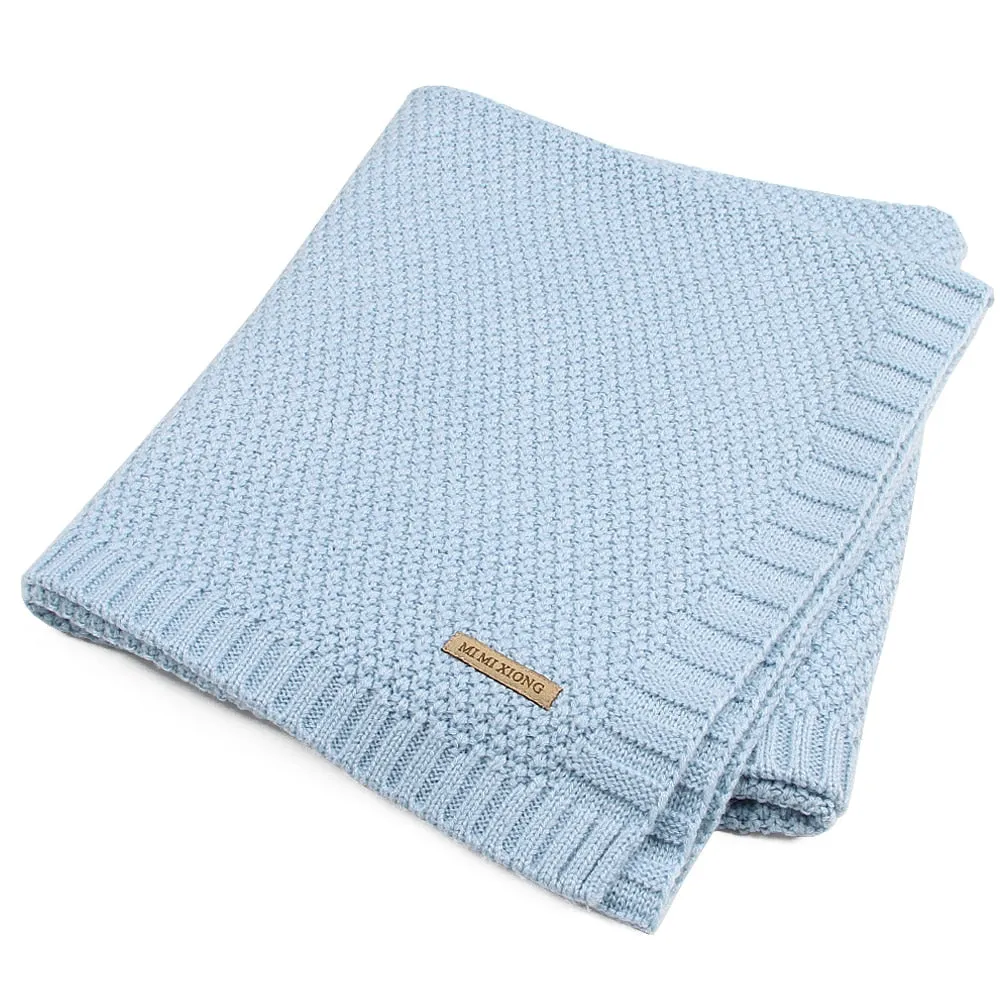 Knitting Wool Newborn Baby Swaddle Blanket Bedding Quilt For Toddler Outside -169