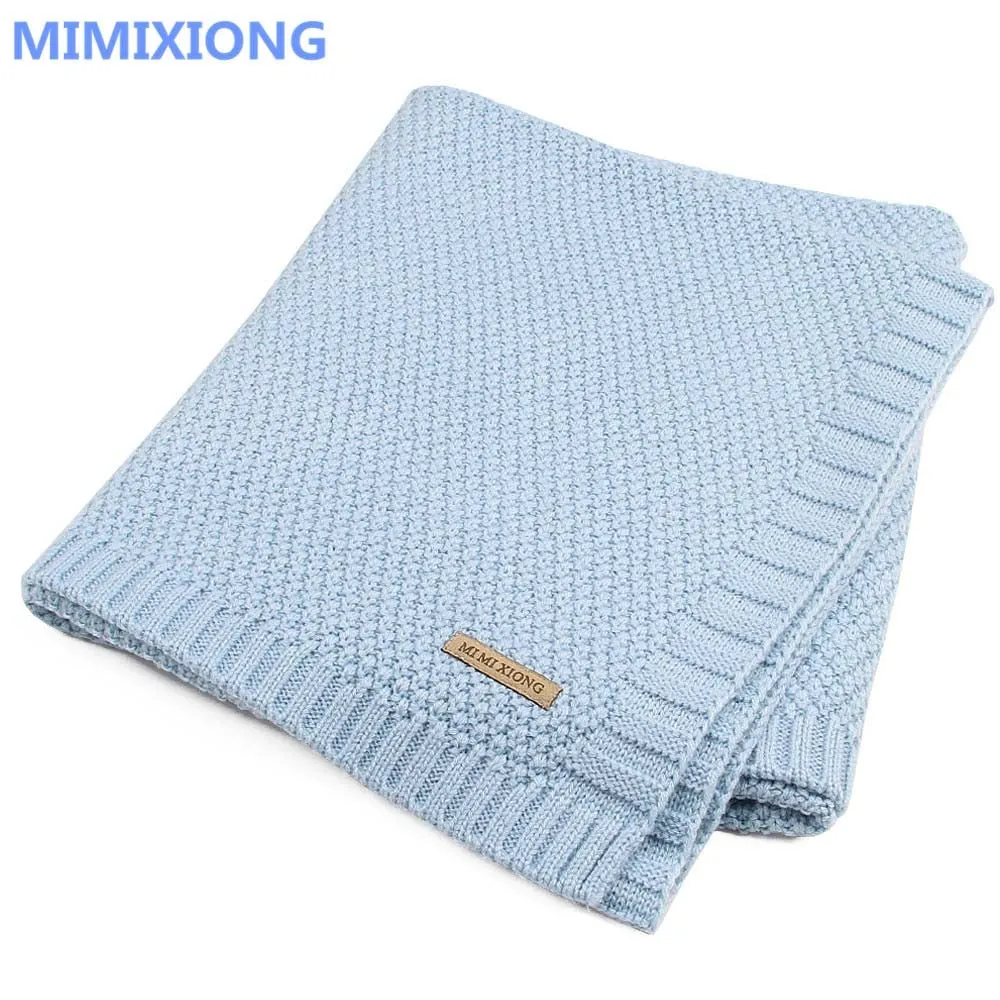 Knitting Wool Newborn Baby Swaddle Blanket Bedding Quilt For Toddler Outside -169