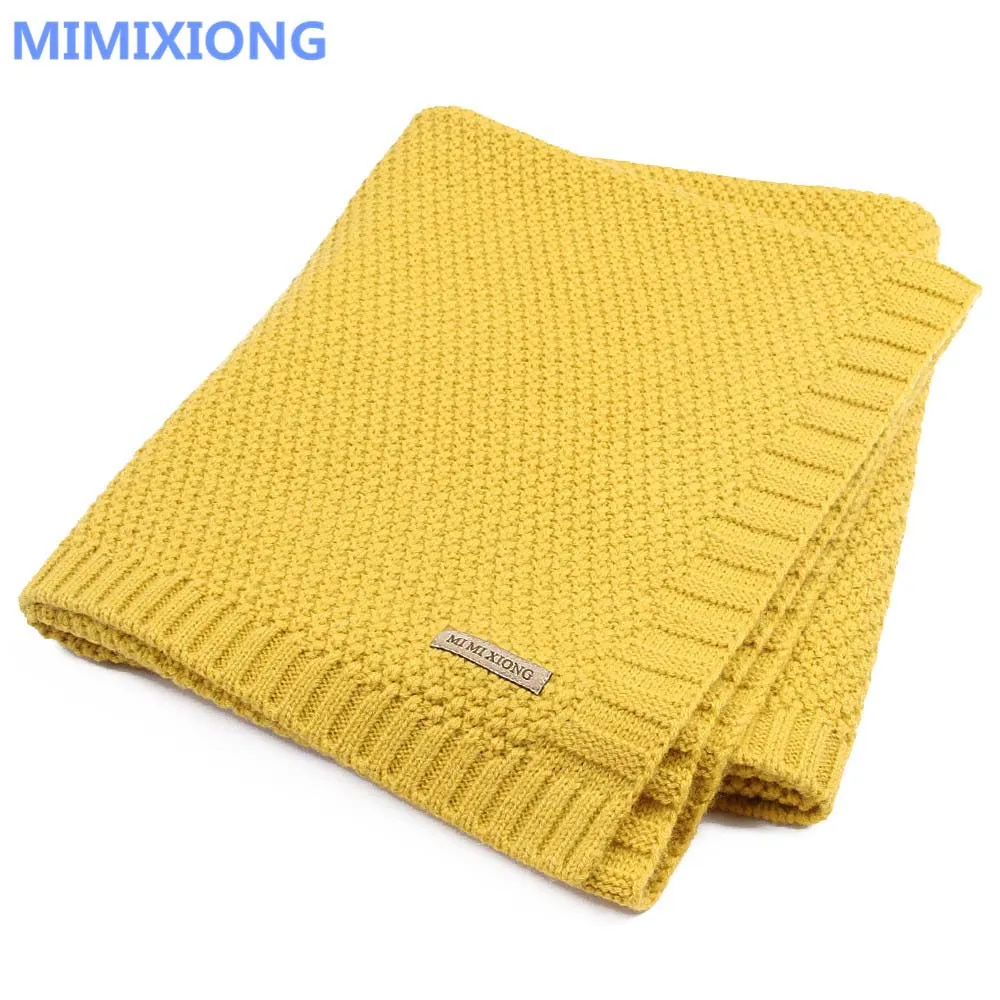 Knitting Wool Newborn Baby Swaddle Blanket Bedding Quilt For Toddler Outside -169