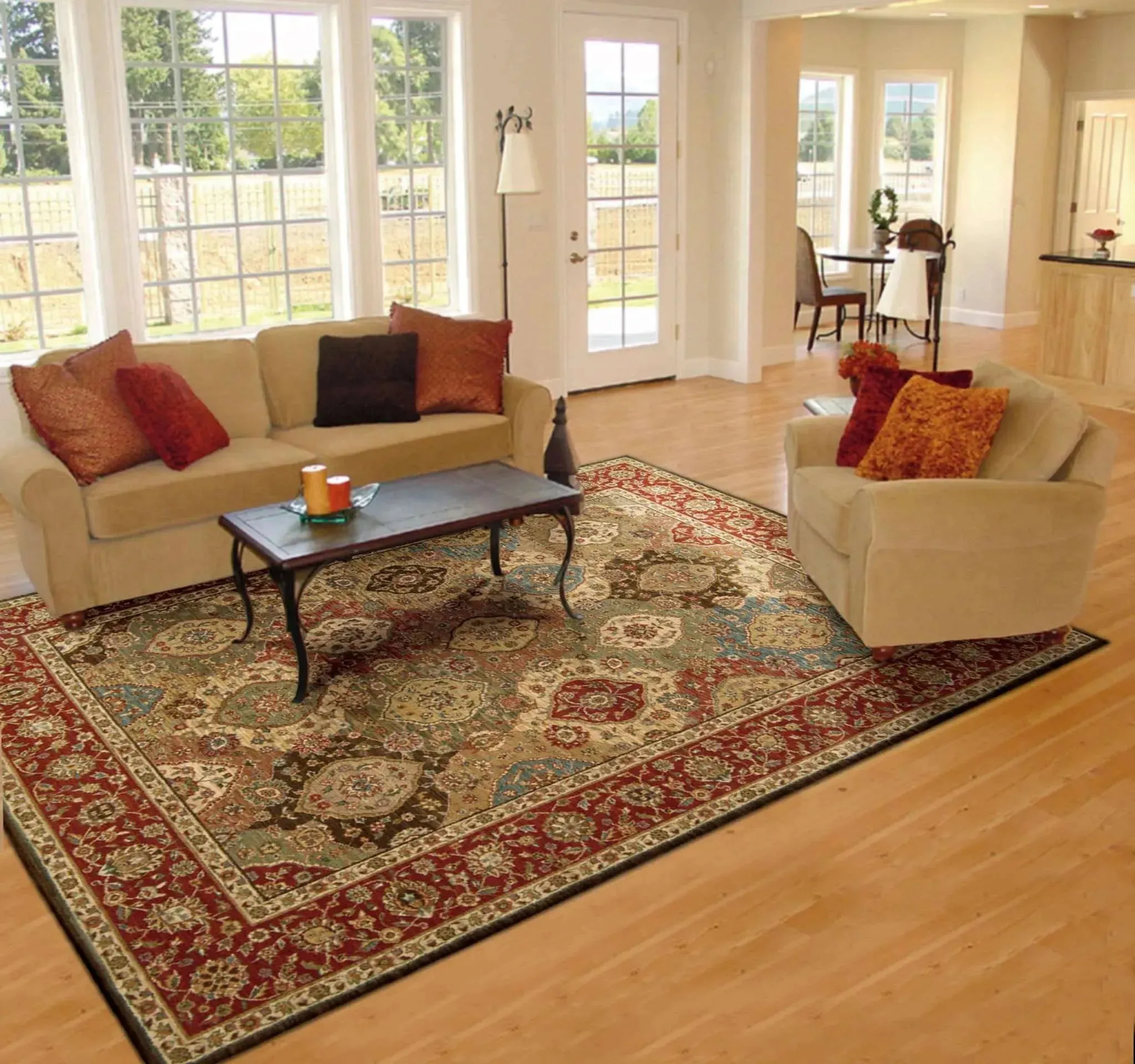 Living Treasures LI03 Multi Color Rug