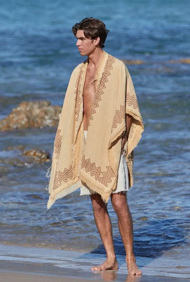 Lunar Shawl for Men - Tan