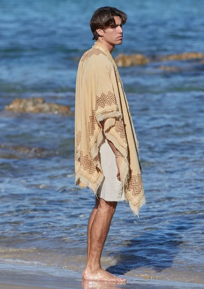 Lunar Shawl for Men - Tan