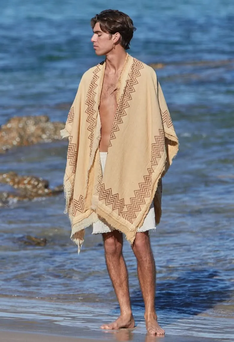 Lunar Shawl for Men - Tan
