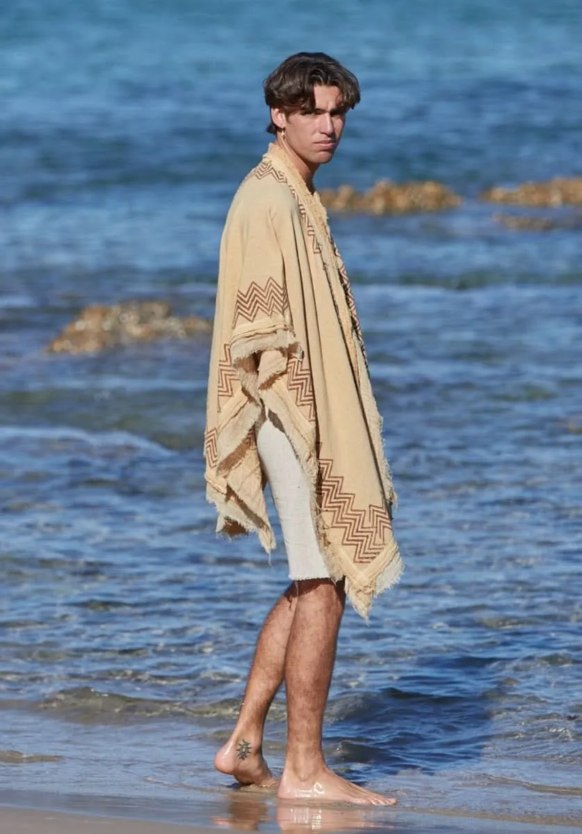 Lunar Shawl for Men - Tan