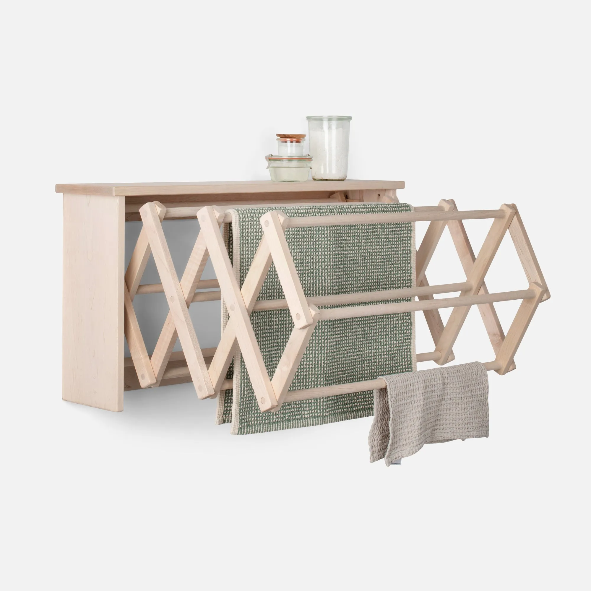 Maple Wall Mounted Clothes Drying Rack