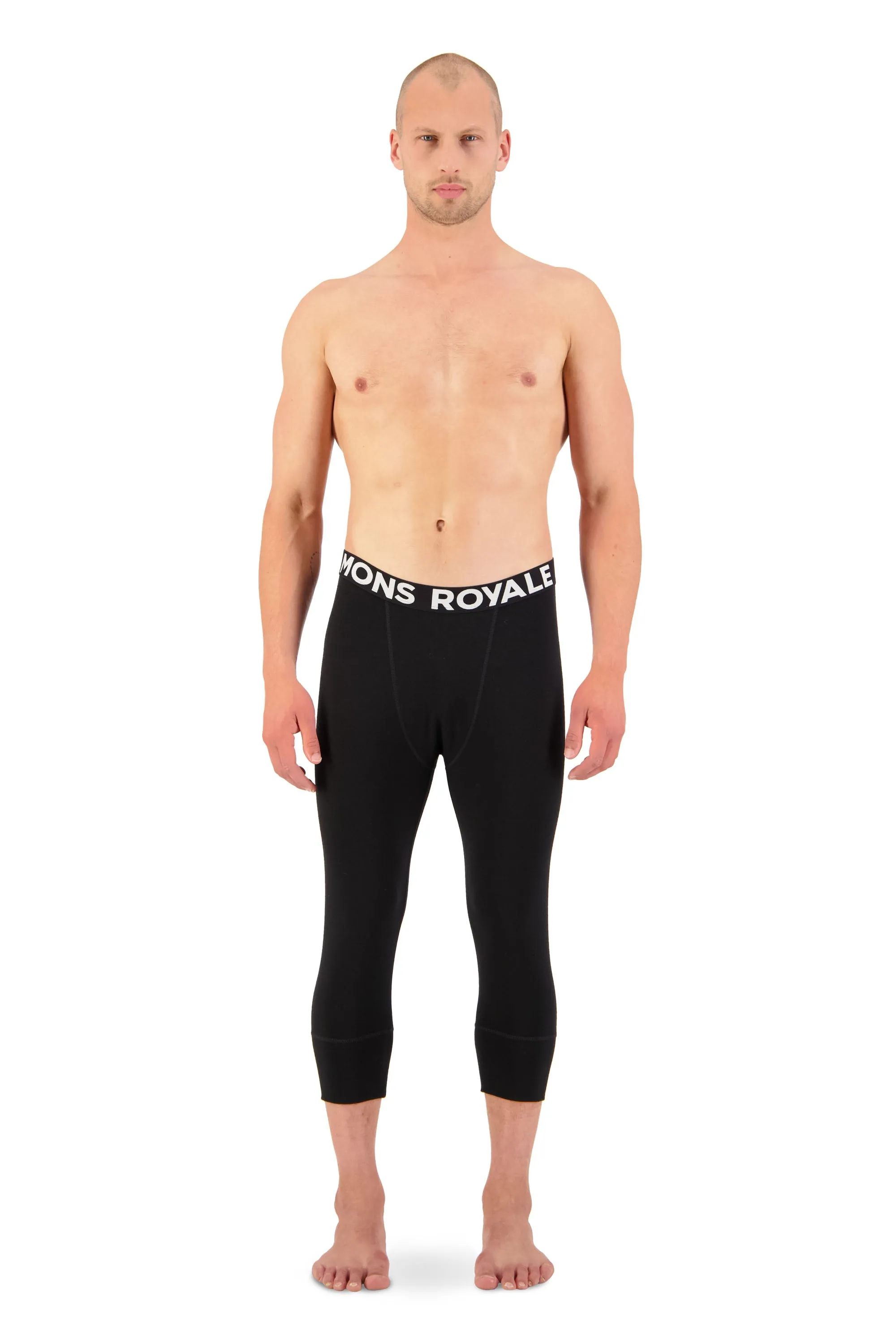 Mons Royale Cascade Flex 200 3/4 Legging Mens Black