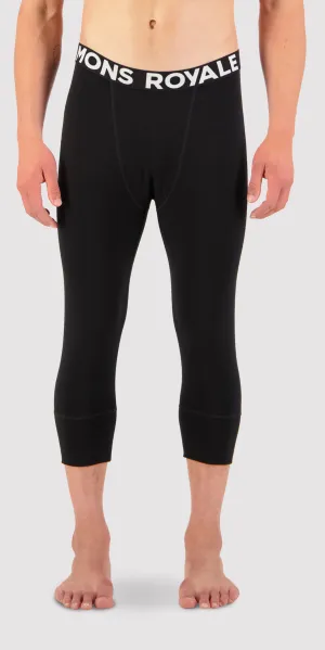 Mons Royale Cascade Flex 200 3/4 Legging Mens Black