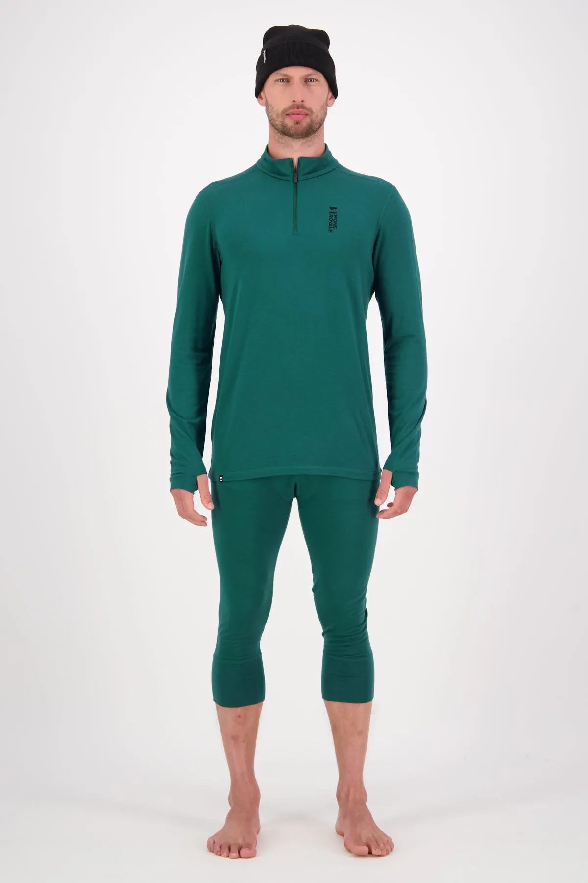 Mons Royale Cascade Flex 200 3/4 Legging Mens Evergreen