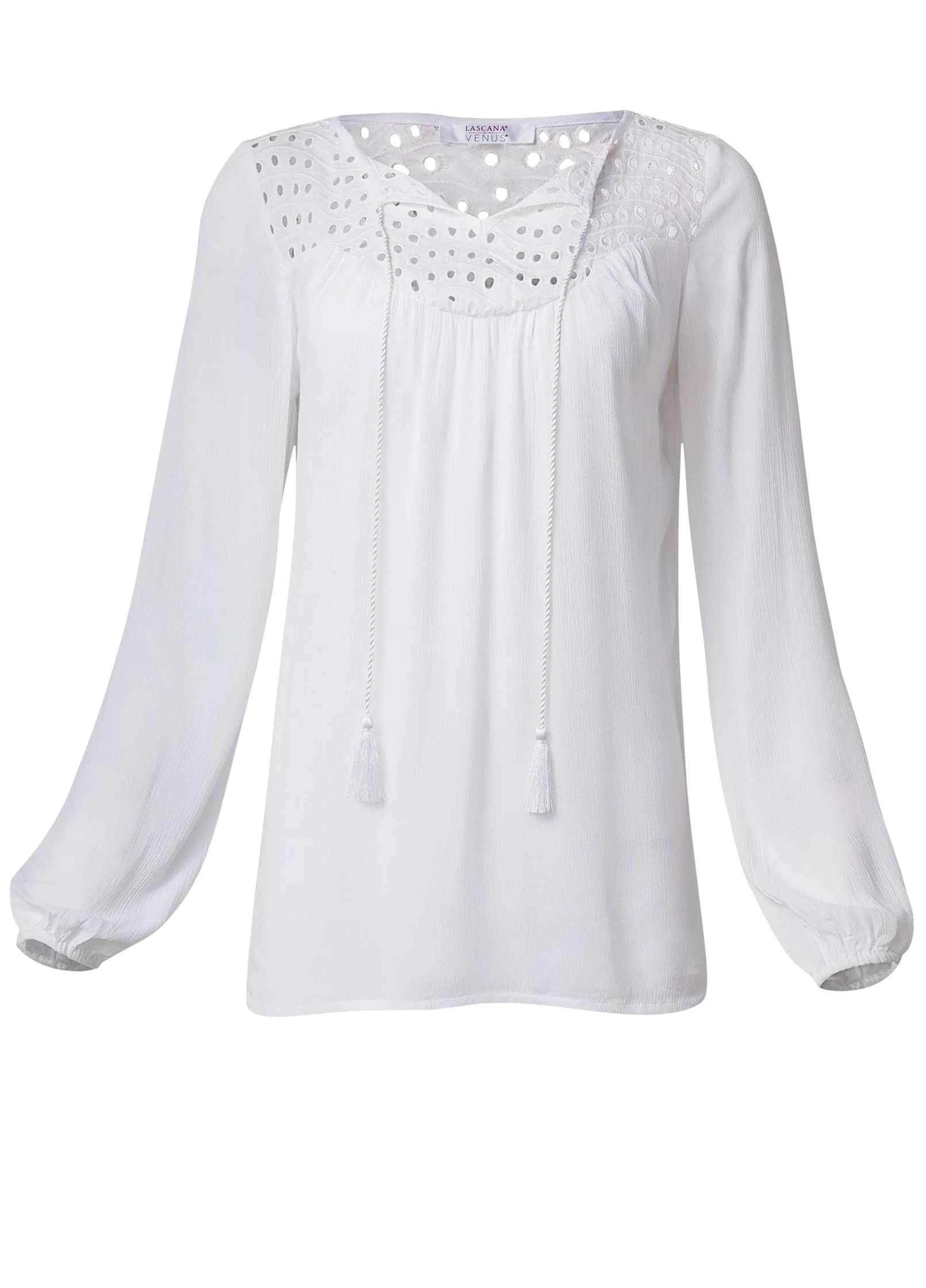 Oversize Tie-Front Blouse - White