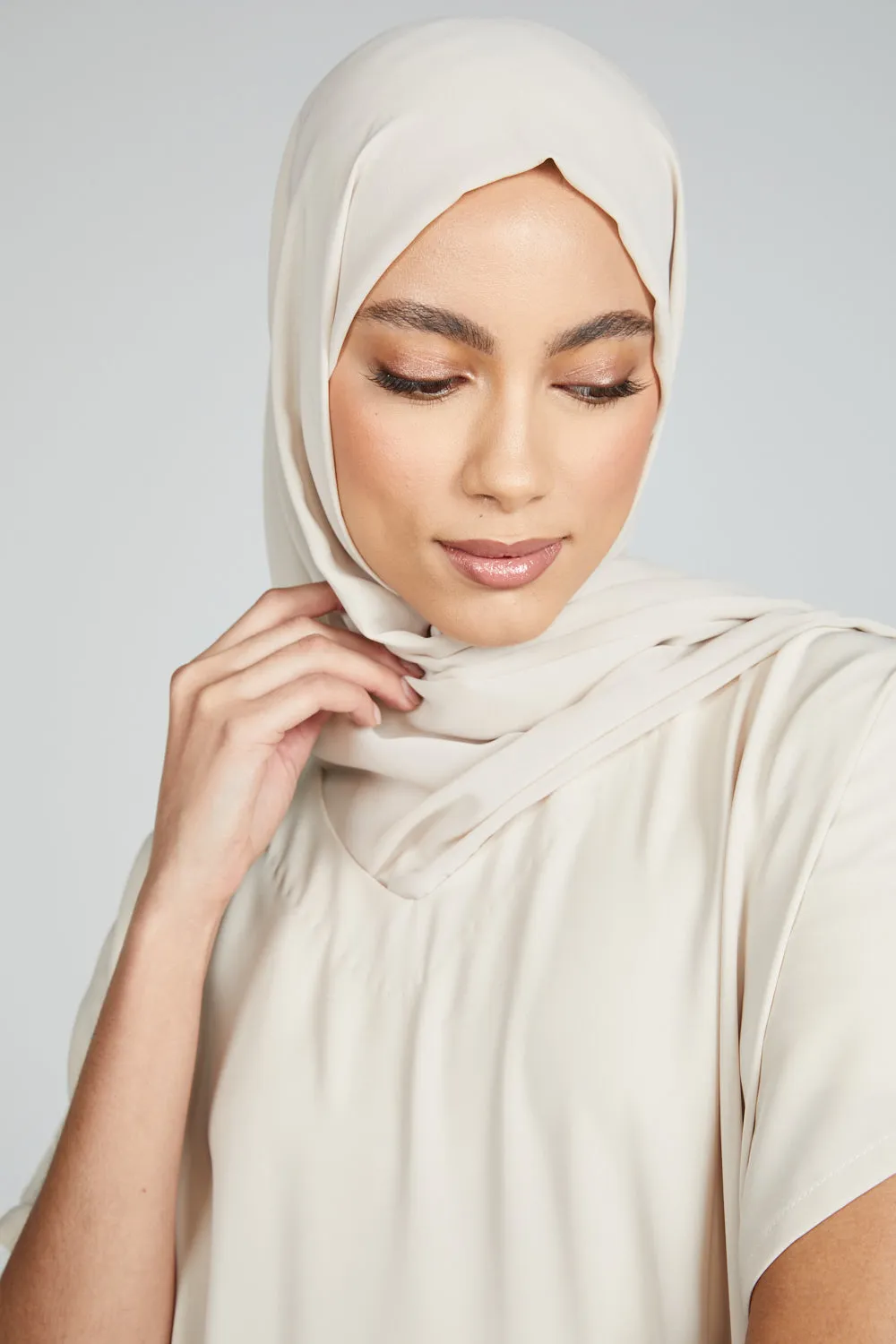 Premium Nidha Inner Slip Dress - Almond Milk