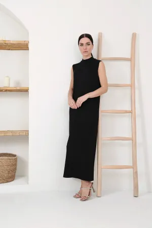 Sleeveless Slip Dress - Black