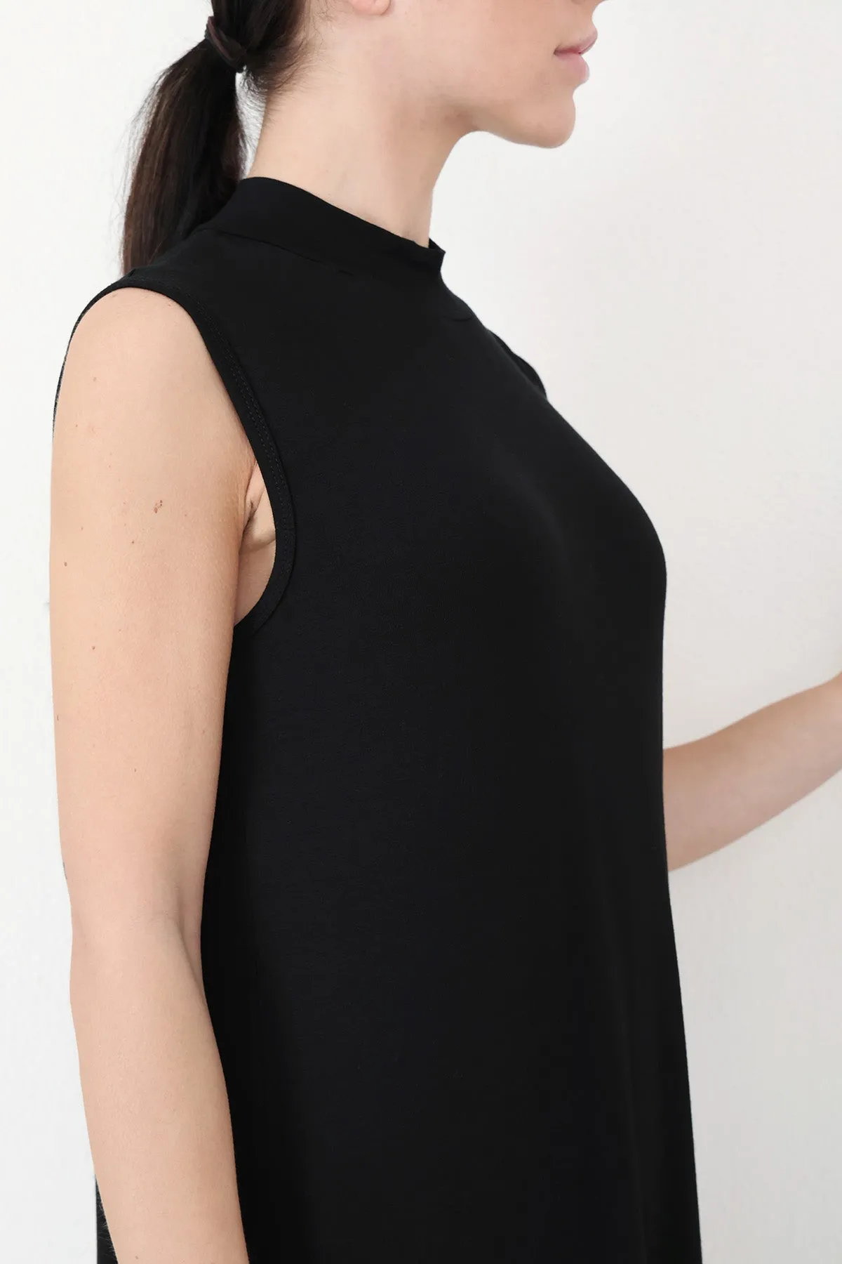 Sleeveless Slip Dress - Black