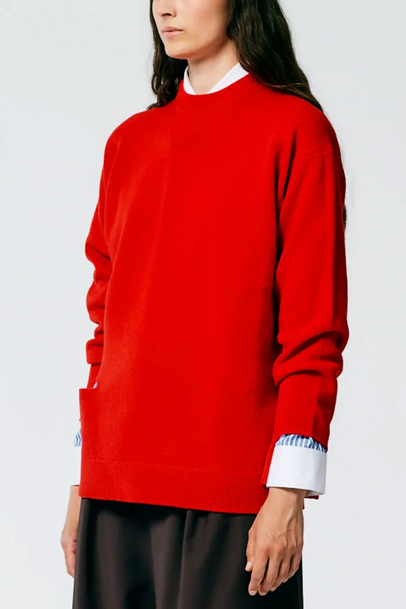 Soft Lambswool Crewneck Easy Pullover