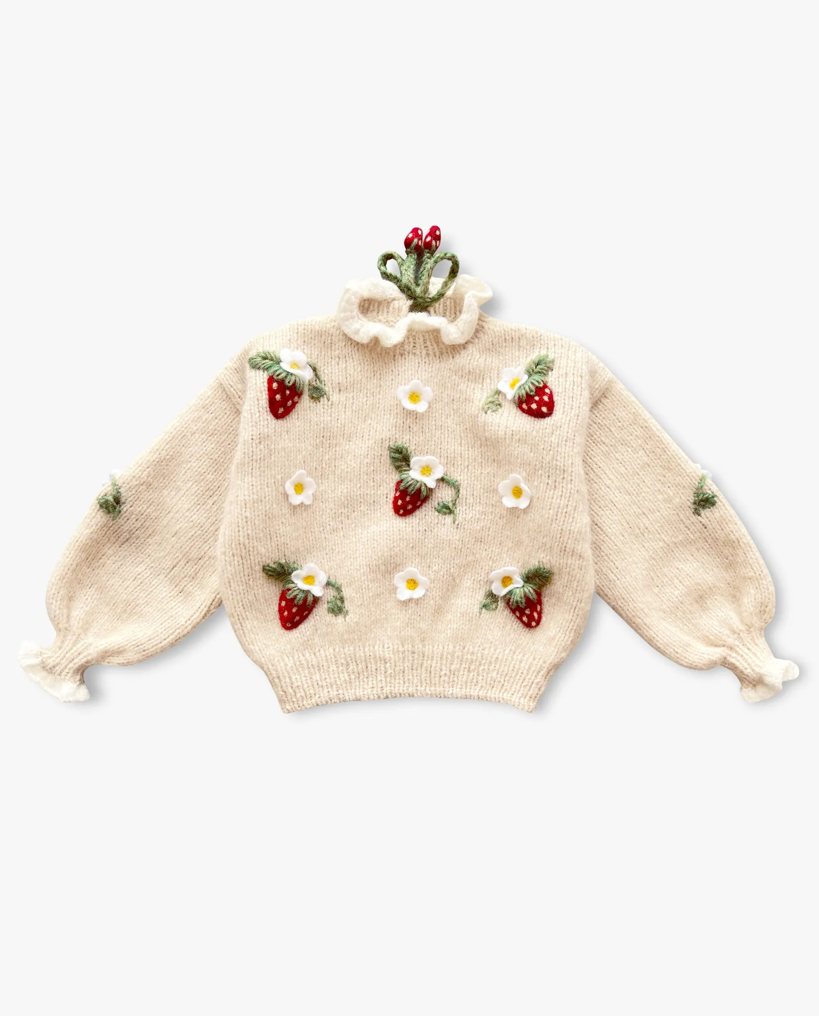 Strawberries Pullover | Wheat