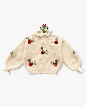 Strawberries Pullover | Wheat