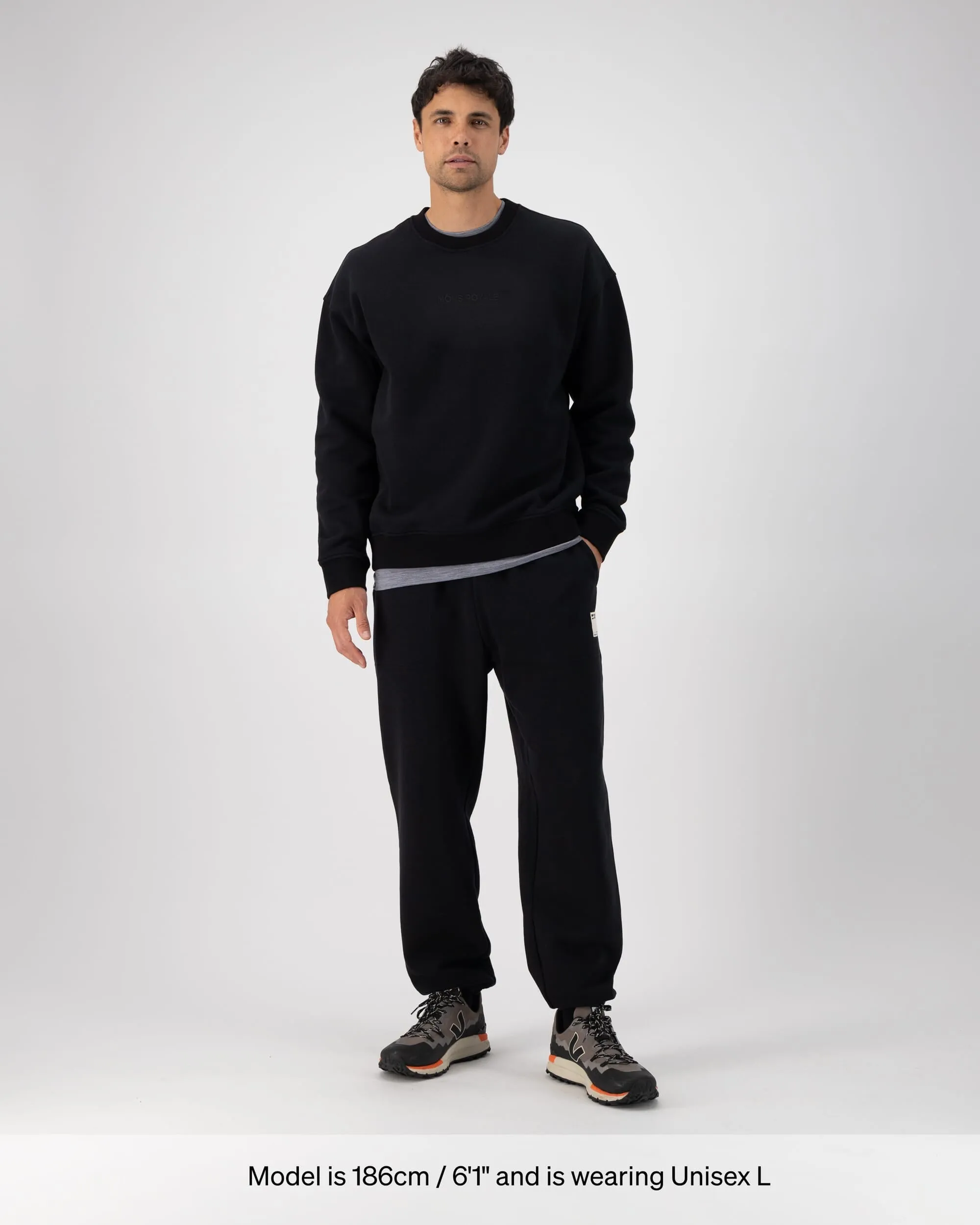 Verdant Merino Organic Cotton Crew - Black