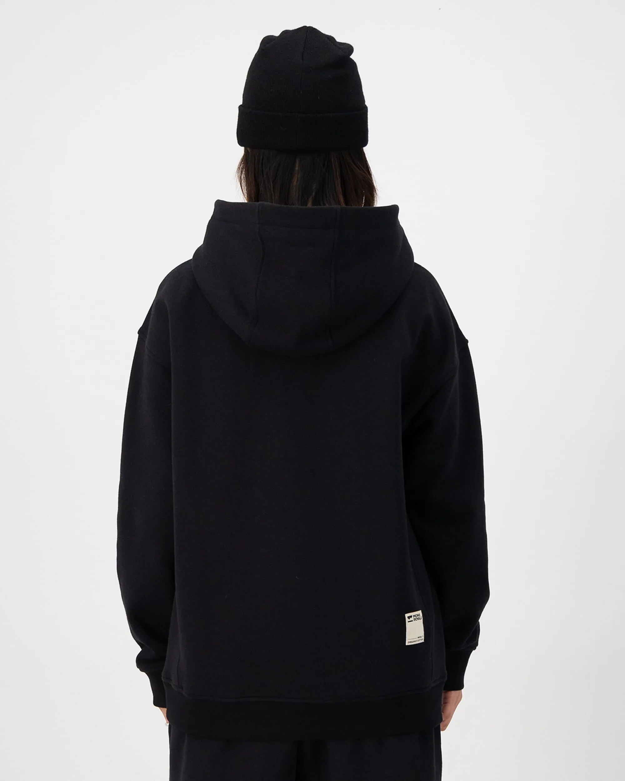 Verdant Merino Organic Cotton Hoody - Black