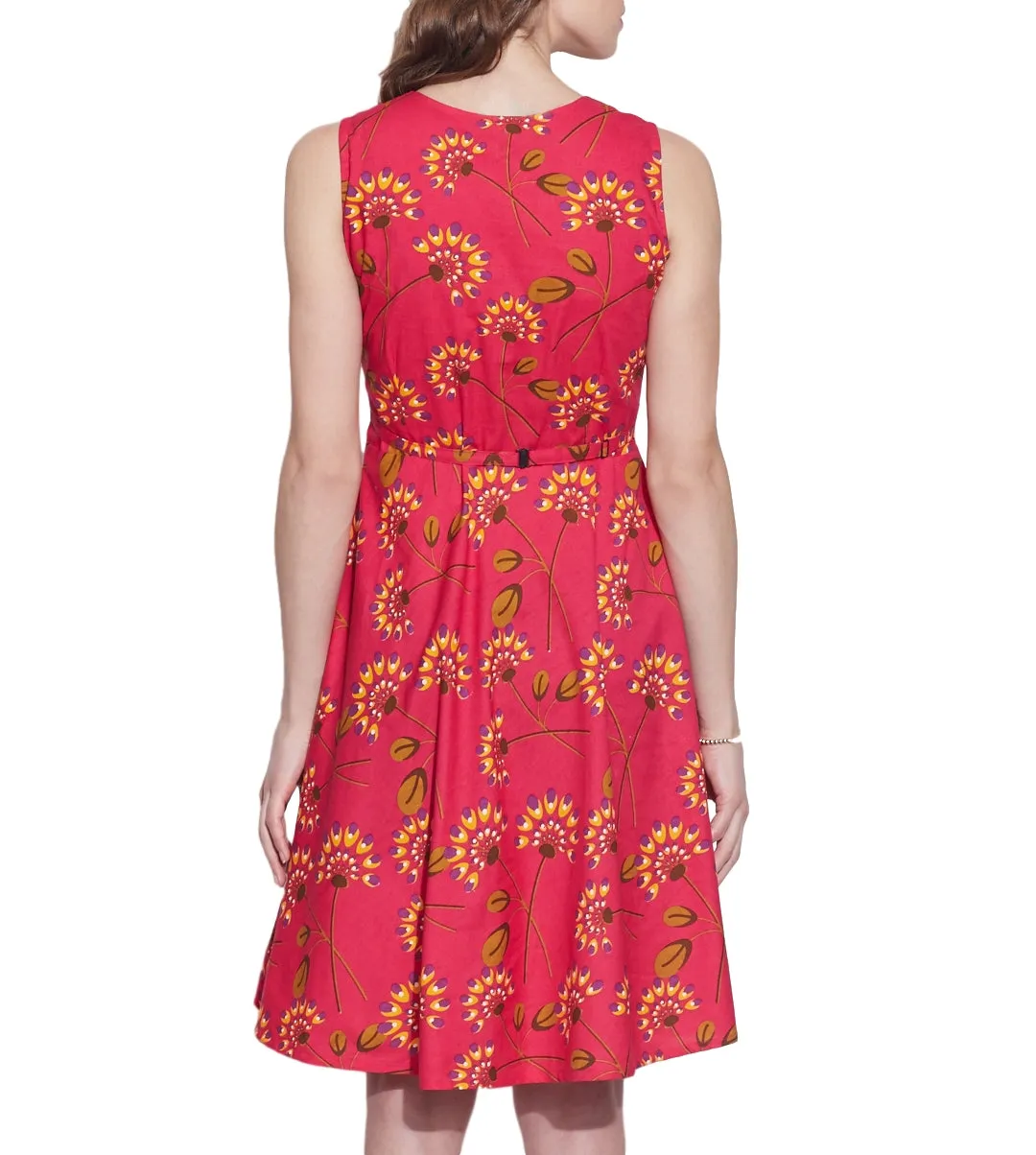 Womens Accessories Cotton Printed Dress,Machine Washable,W-CPD34-1605, Size-34 Inch